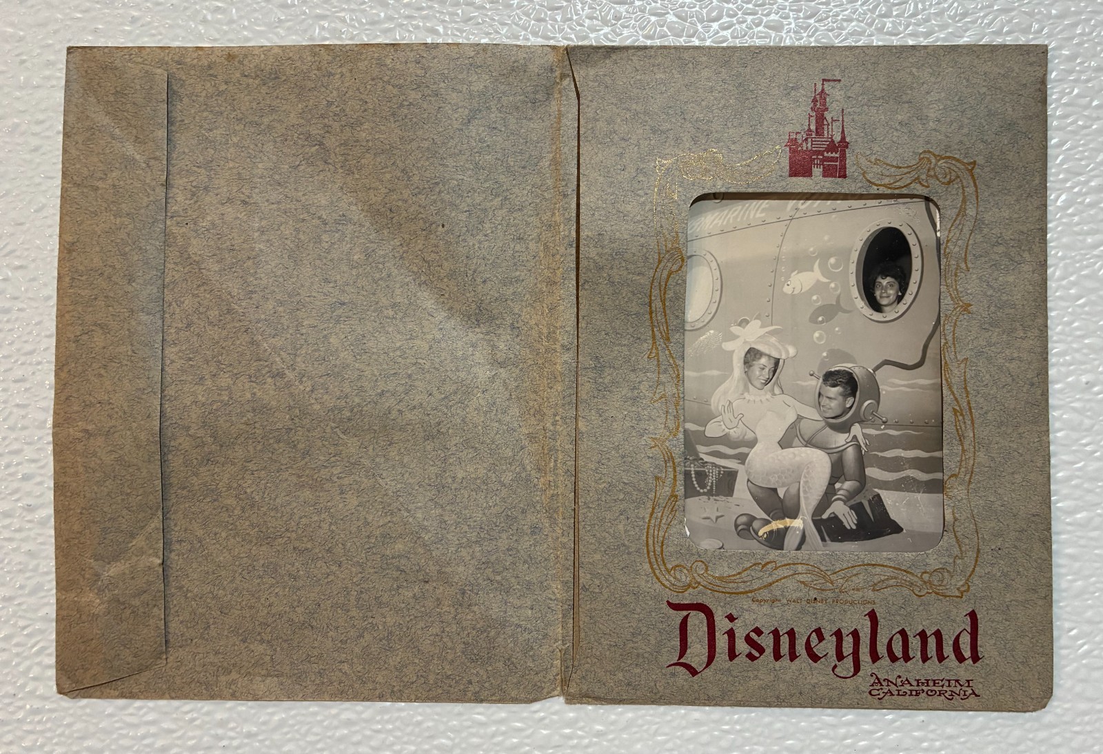 Very Rare 1955 Disneyland Photo & Art Gallery Photo in Original Unused Envelope