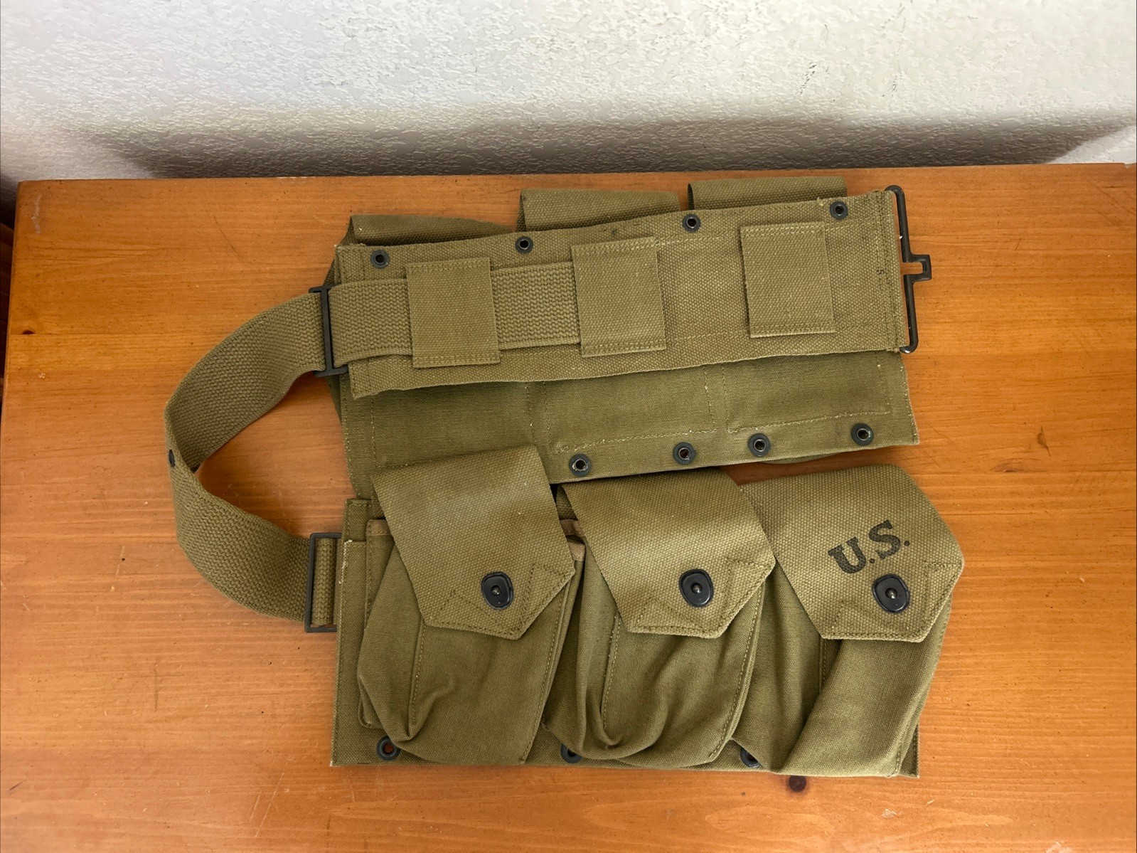 WWII US Army M1937 BAR Ammunition Belt Marked D.M. Shoe 1941 Excellent Condition