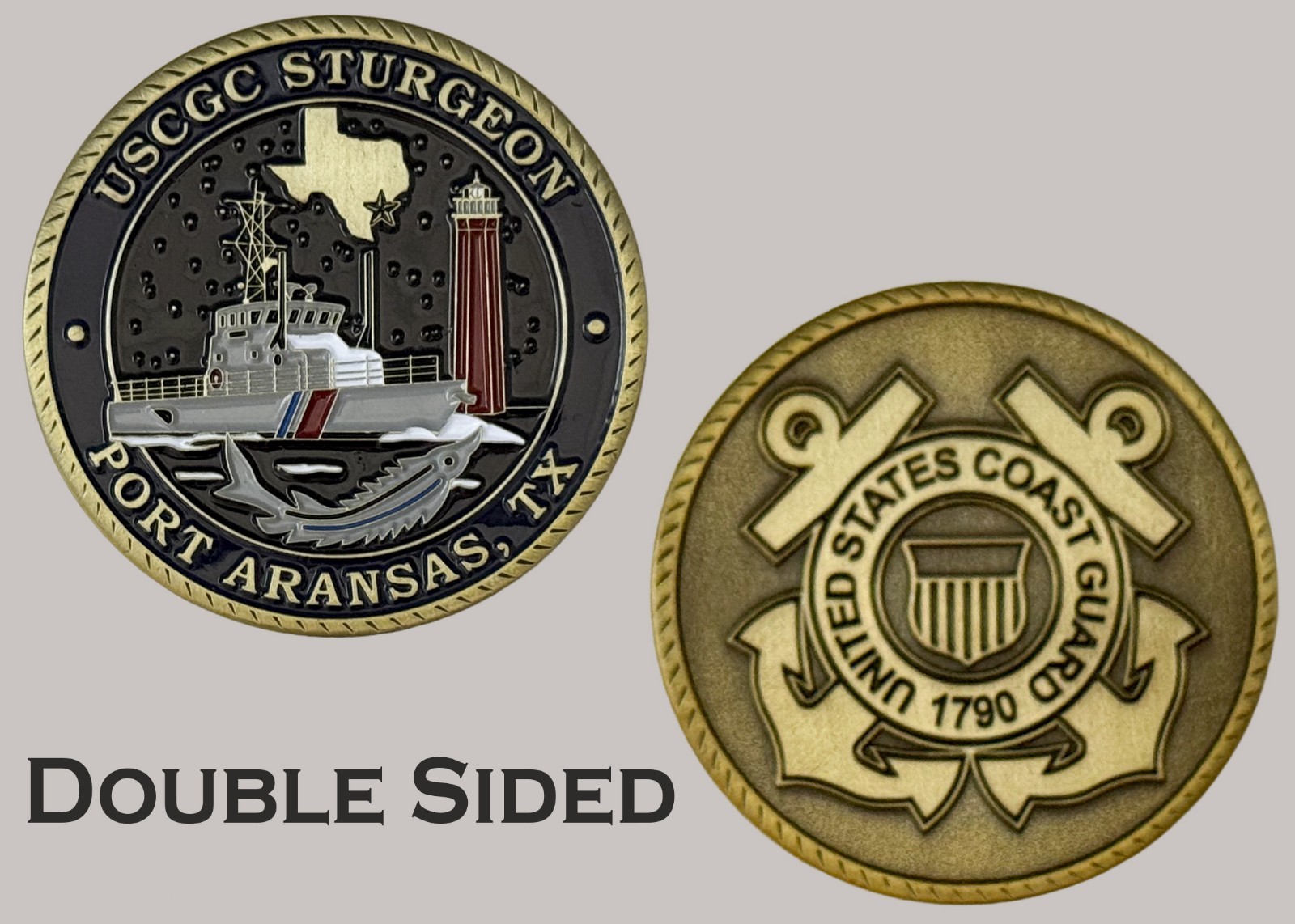 USCGC Sturgeon Port Aransas Texas Coast Guard Challenge Coin  J#45