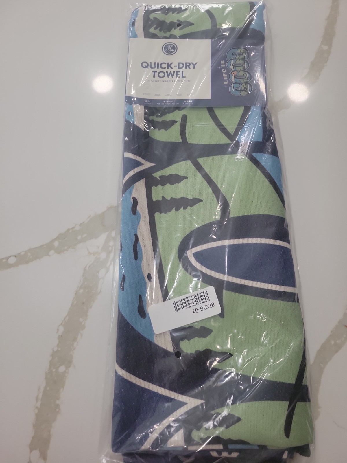 Life Is Good Quick Dry Towel Midnight Mountain
