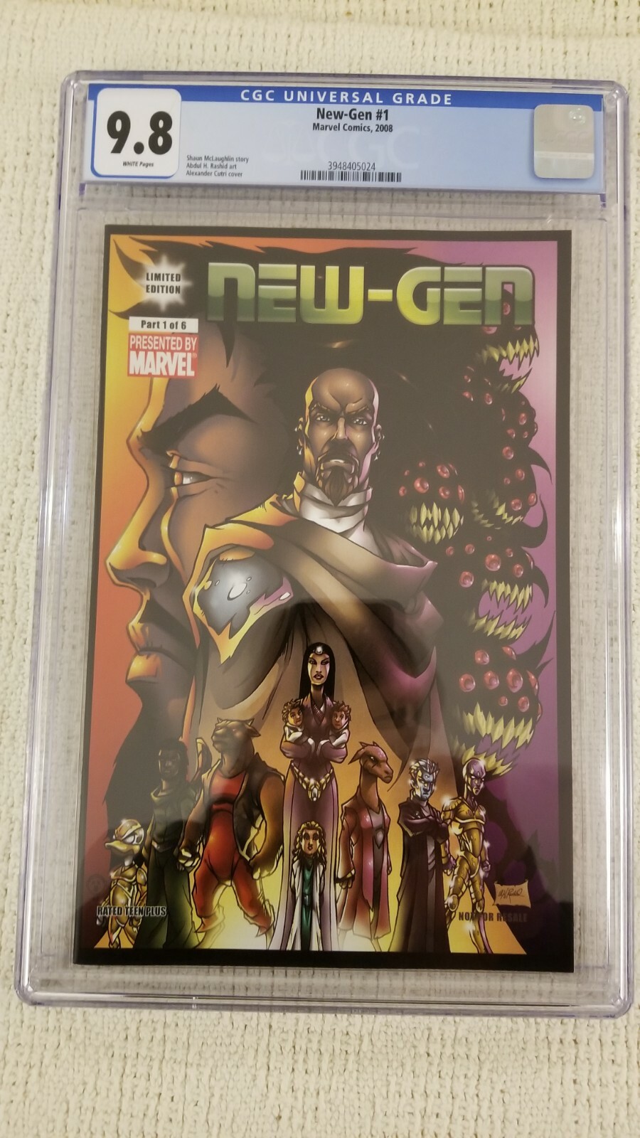 New Gen New-Gen # 1 CGC 9.8 Rare HTF Marvel Optioned Animated Series 2008