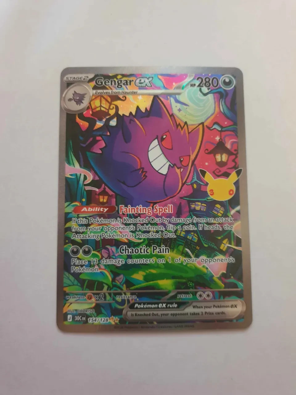 Gengar ex 154/128 30th Anniversary Pokemon TCG