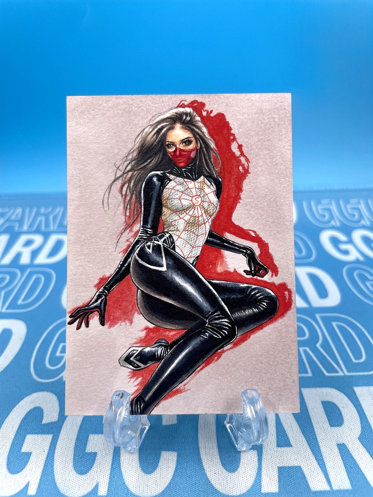 【Gold Card】GGC Studio Marvel Silk Hand Drawn Custom Art Sketch Card 1/1 AUTO