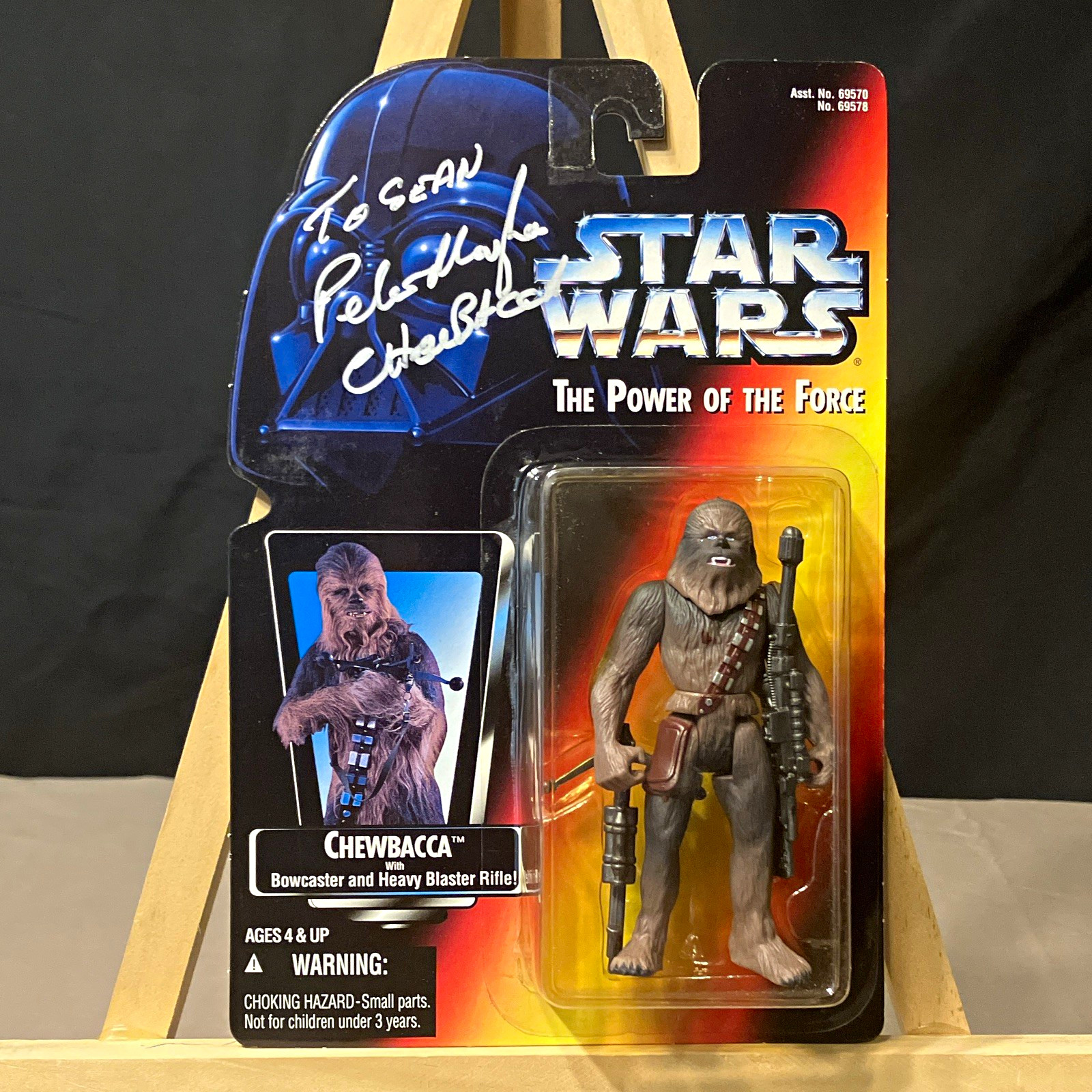 Kenner Star Wars POTF Chewbacca Signed Peter Mayhew 1995 Action Figure