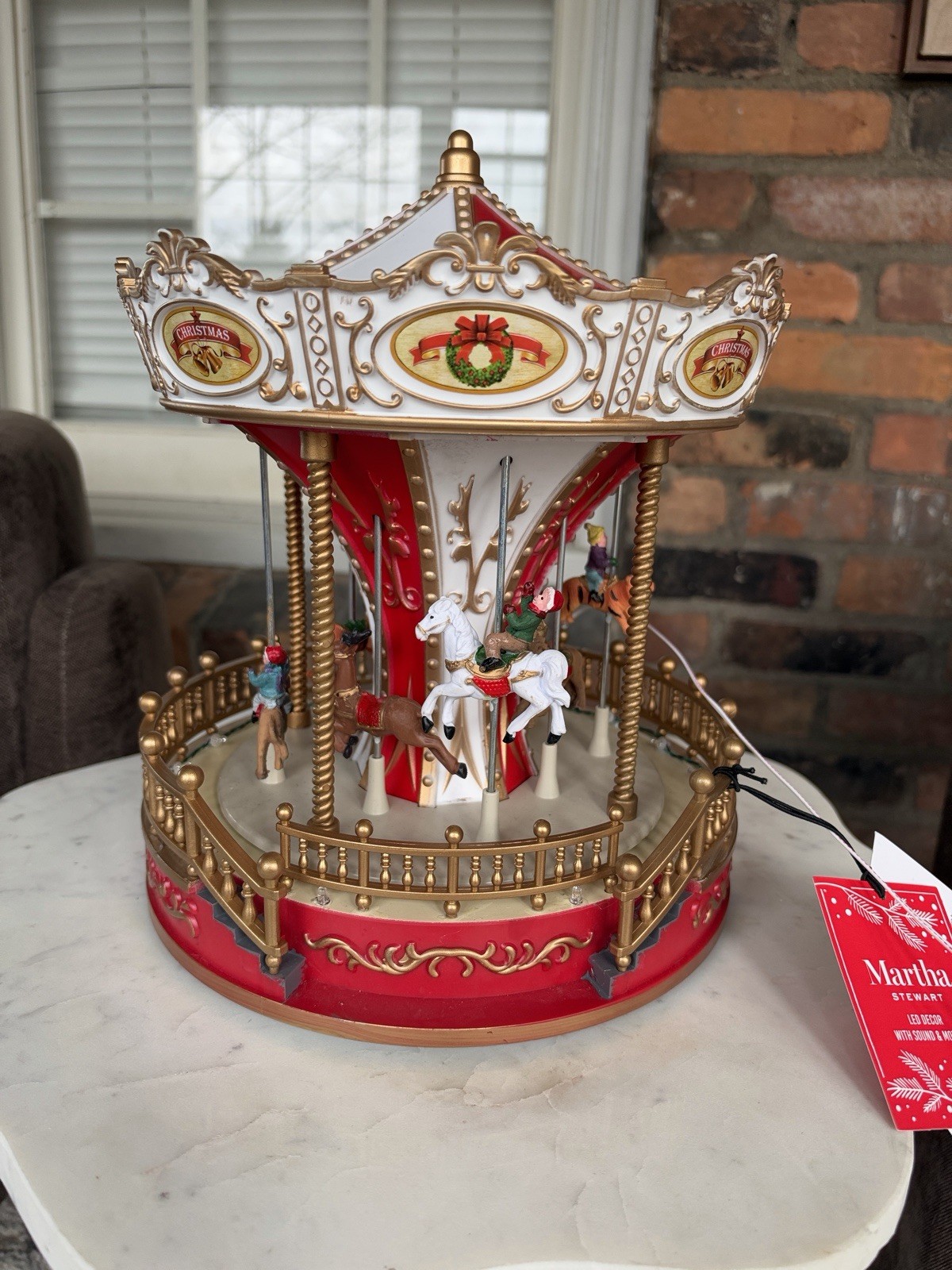 Martha Stewart Christmas Carousel Animated LED Lighted Musical Holiday Decor