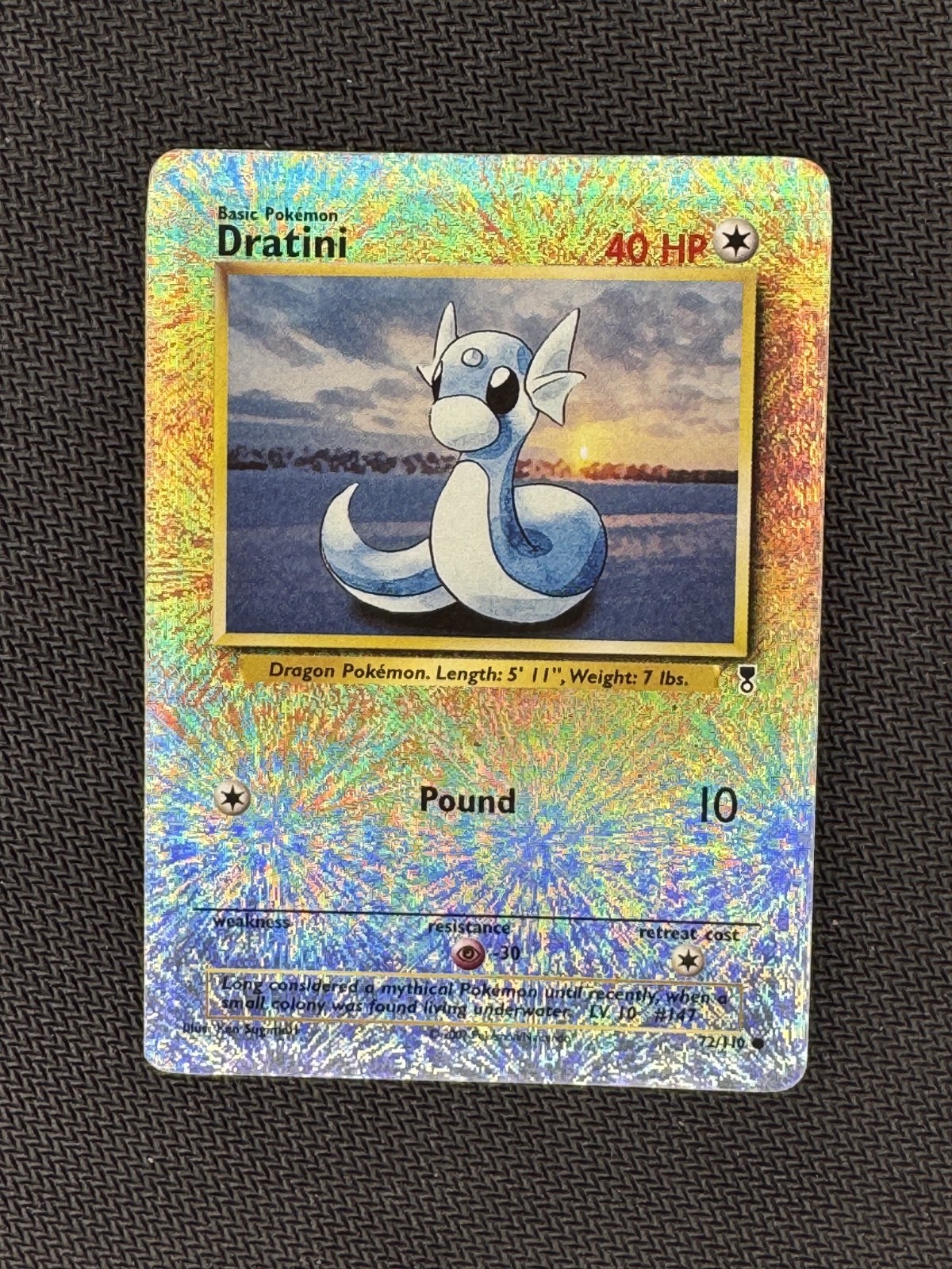 Dratini 72/110 Legendary Collection Reverse Holo Pokemon Card Vintage