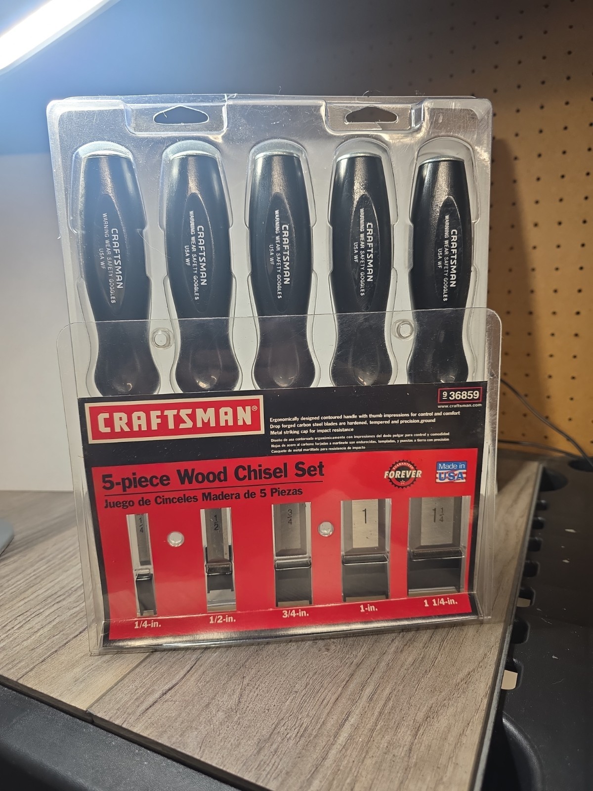 Craftsman 36859 5 Pc Wood Chisel Set 1/4 1/2 3/4 1\