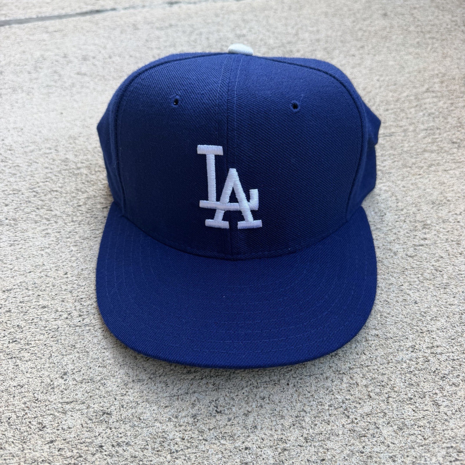 VTG Los Angeles Dodgers New Era Diamond Collection Fitted Hat Wool 7 MLB CLEAN