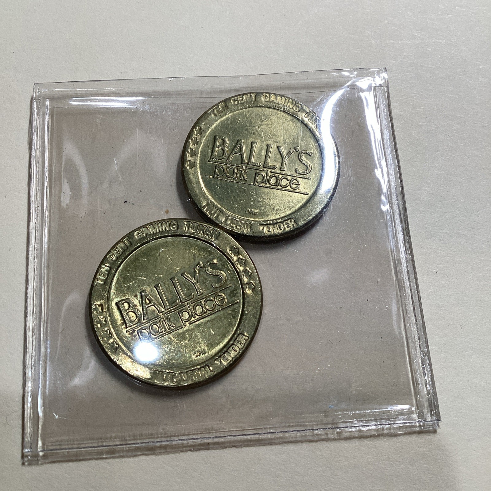 Bally’s Park Place 10 Cent Tokens- (2 PCs)- Scarce