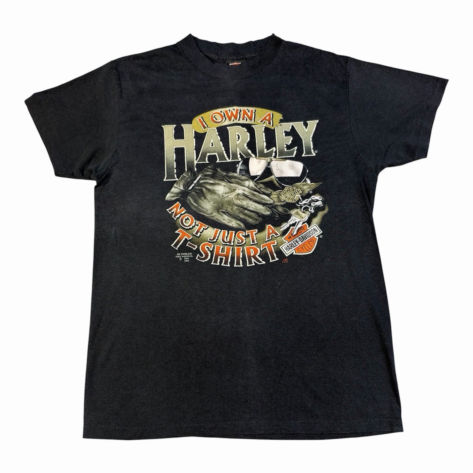 Harley-Davidson T-Shirt Large Men’s 3D Emblem 91 I Own A Harley Not Just A Shirt