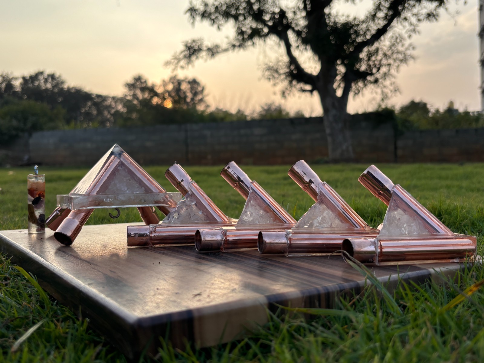 Giza Copper Orgonite 12MM Meditation Pyramid Connector Kit Without Copper Rods