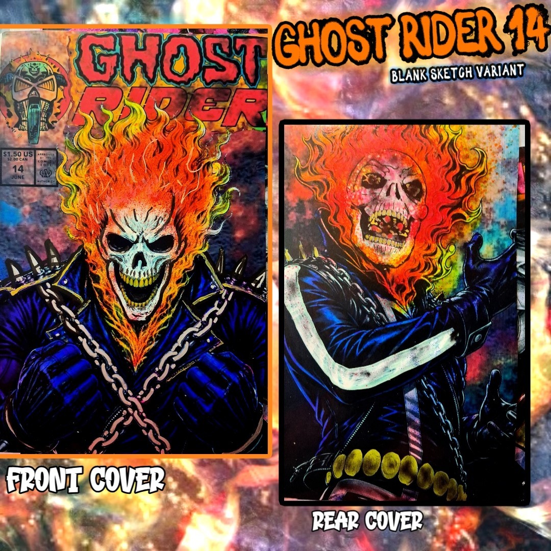 Ghost Rider 14 BossKong Original Art Sketch Cover 1/1  ketch / blaze