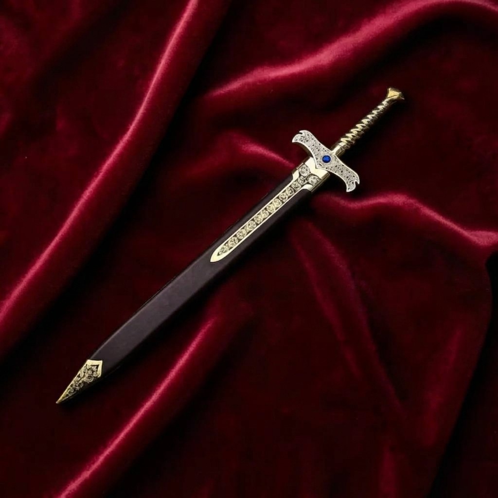 Handcrafted Merlin Excalibur Sword Replica: Medieval Steel Custom Replica