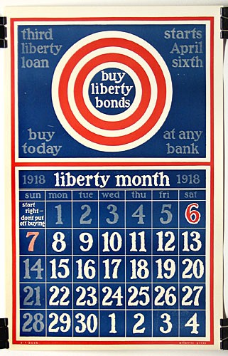 Original WWI US Bond Poster - Third Liberty Loan Starts April Sixth