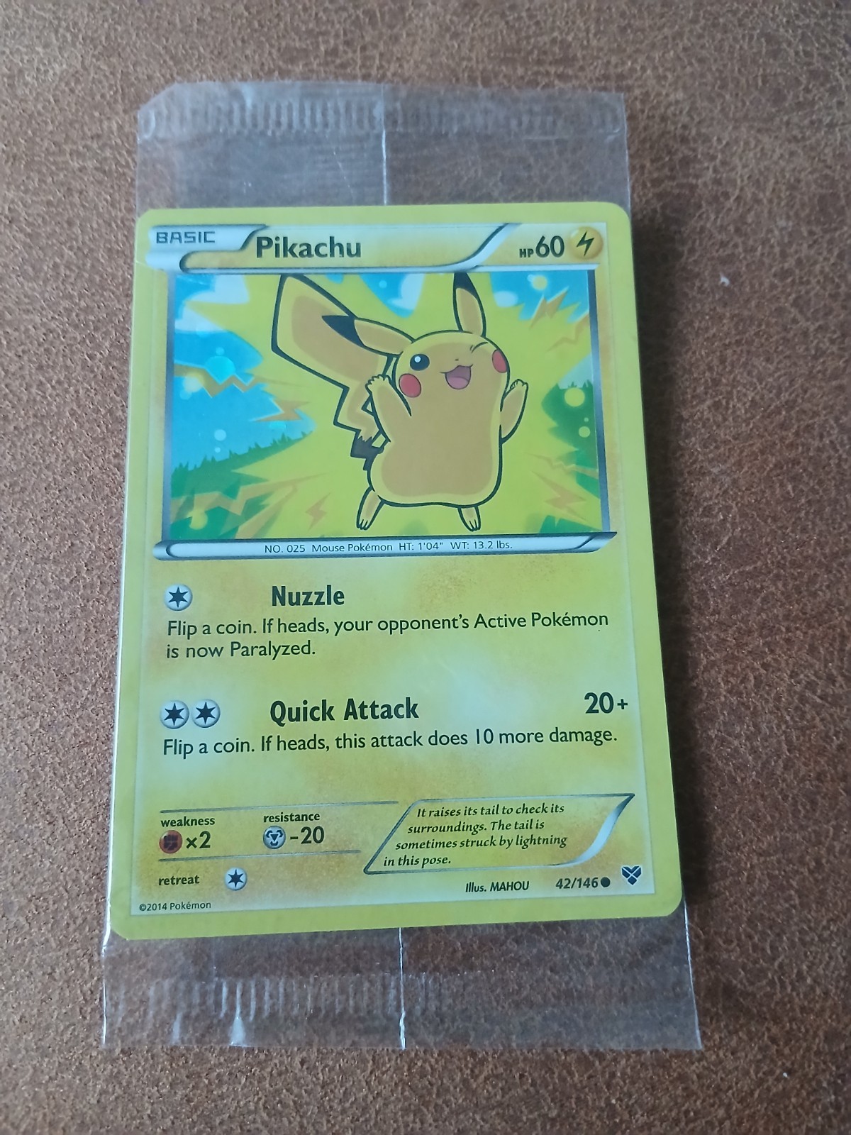 Pokémon Pikachu TCG 42/146 XY Movie Holo Card Sealed Promo