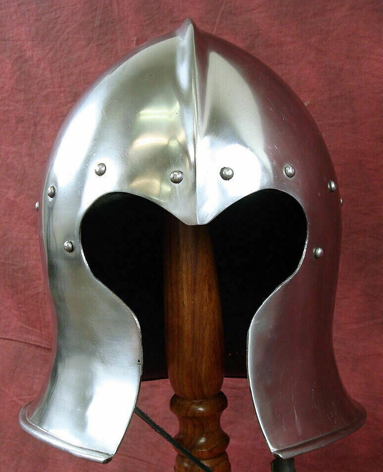 Barbuta Helmet Great Knight Templar Replica Medieval Victorian Style Reenactment
