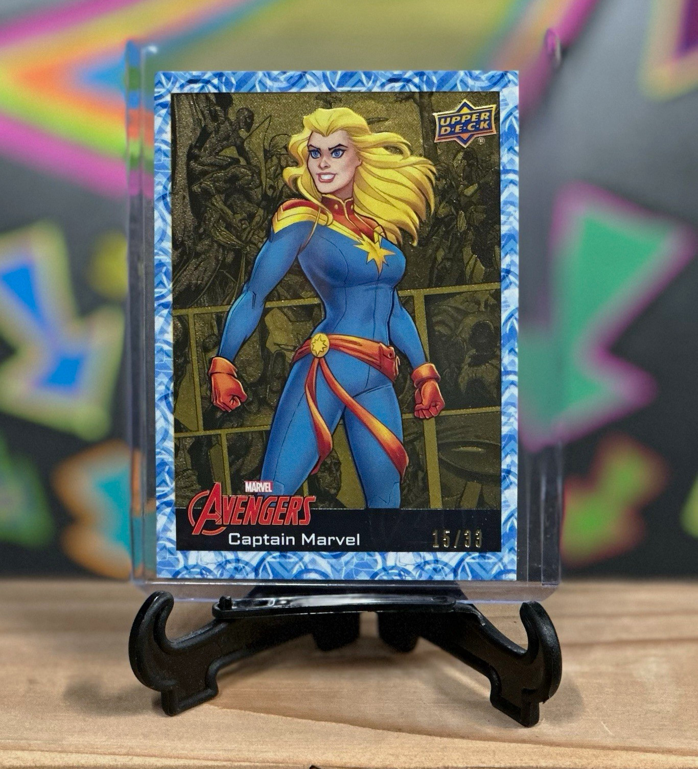 2023 Upper Deck Avengers Captain Marvel #17 Rare Gold Parallel Serial #15/33