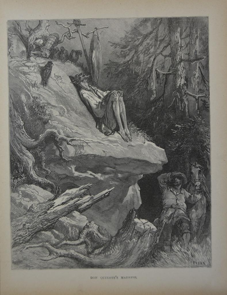 Antique Gustave Dore Don Quixote\'s Madness Art History 1880 Victorian Era
