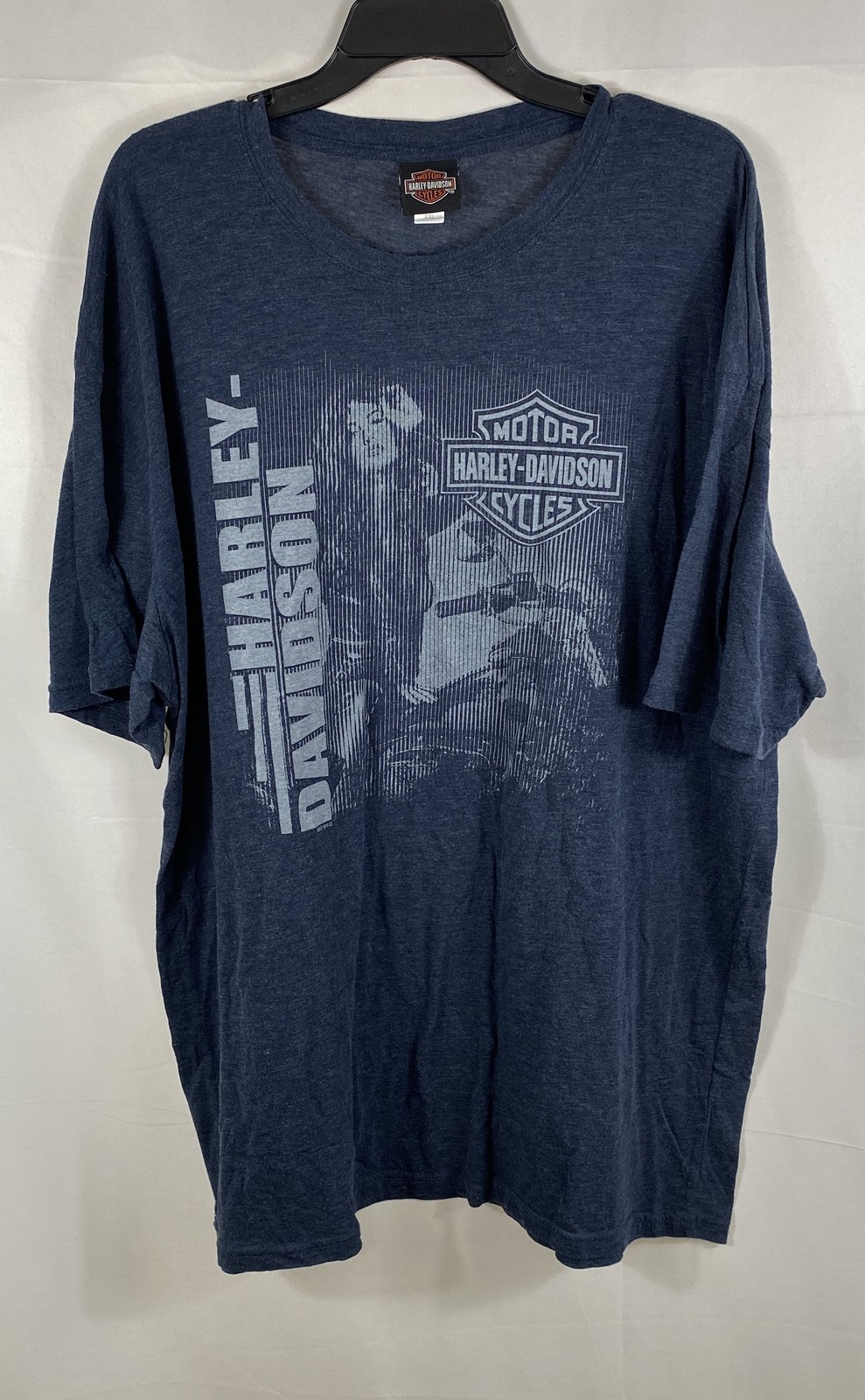 Harley-Davidson Mockba Moscow Russia T-Shirt Graphic Blue Heather Sz XXL