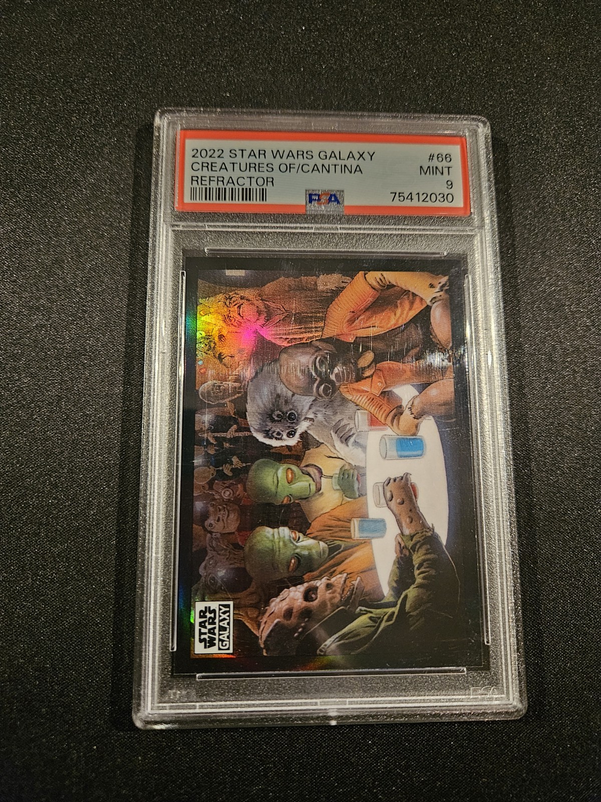 2022 Topps STAR WARS GALAXY Creatures of the Cantina Refractor PSA 9 