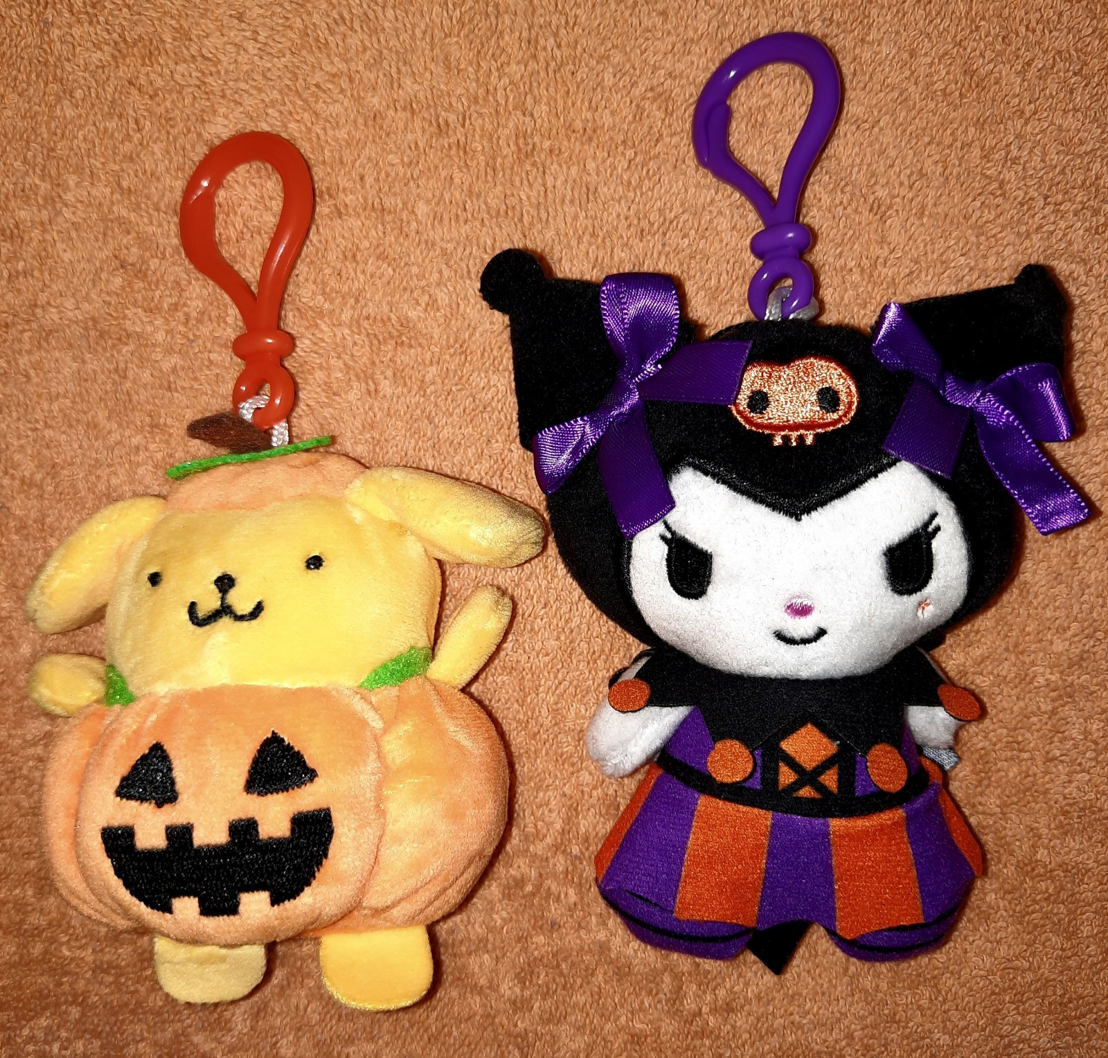 🎃Hello Kitty & Friends Halloween Plush Danglers Clips 2026 Kuromi & Pompompurin