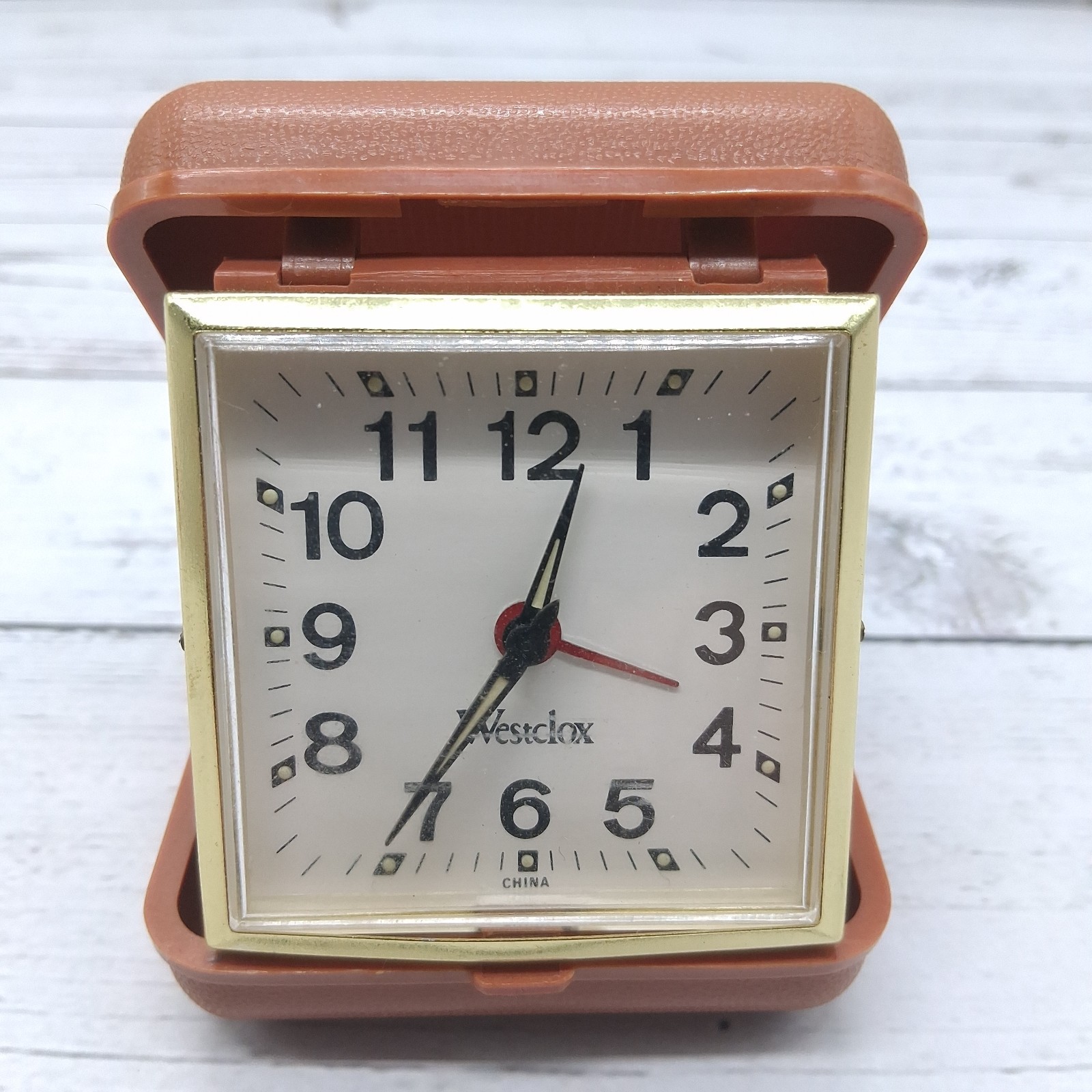 Vintage Westclox Pocket Travel Alarm Clock Mechanical System Tested and Working