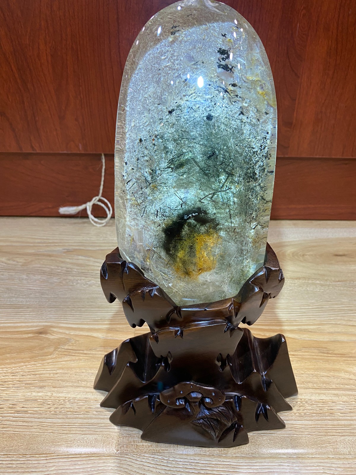 10.4LB RARE Natural Green Rutilated Quartz Rough crystal Mineral specimens Decor