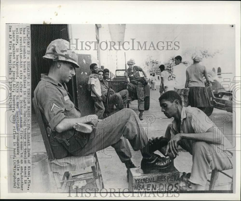 1965 Press Photo Robert Pena, American Soldier Stationed in Dominican Republic