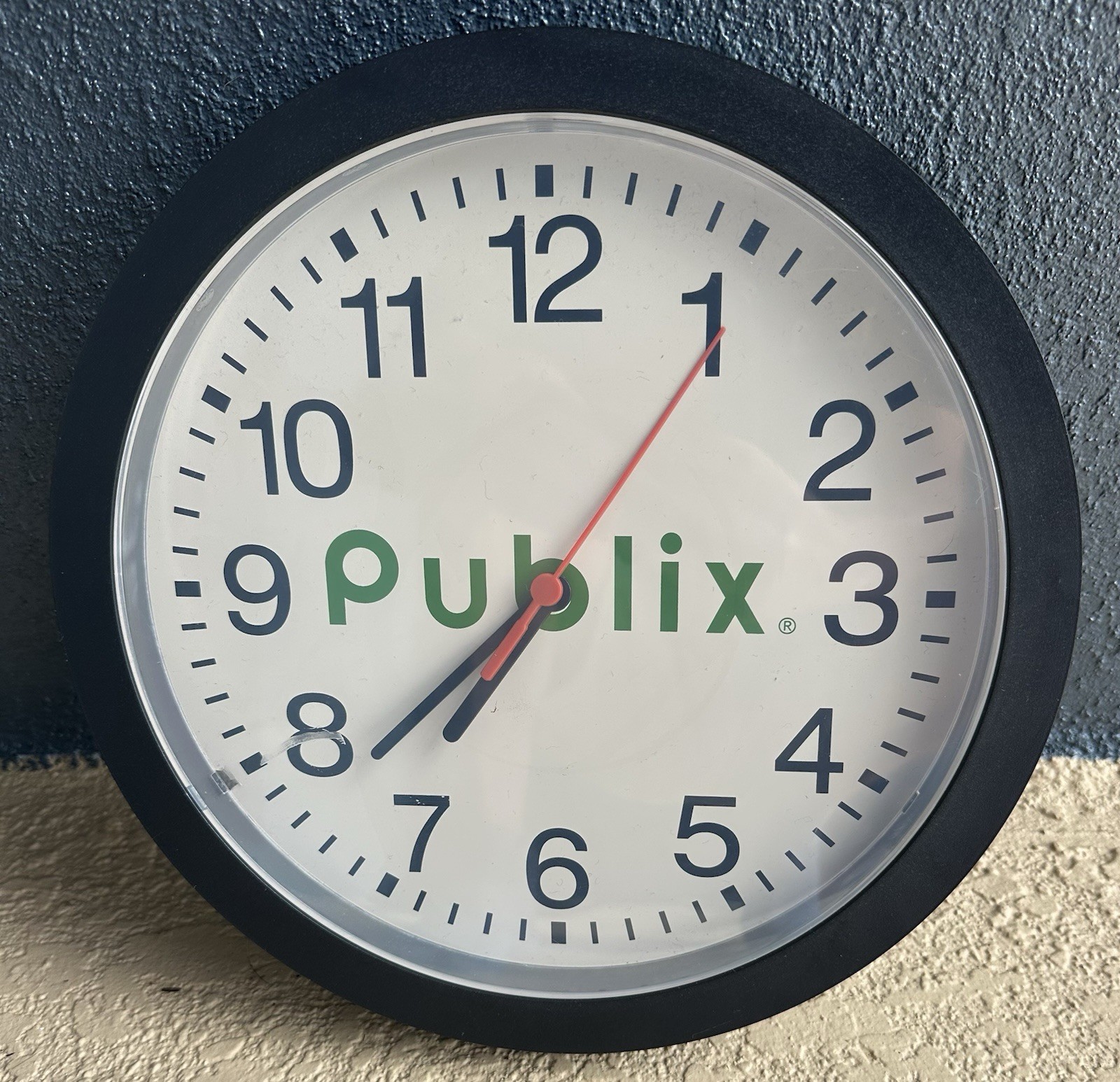 Publix Managers Office Authentic 12 In. Wall Clock Sweda Collectible Not Working