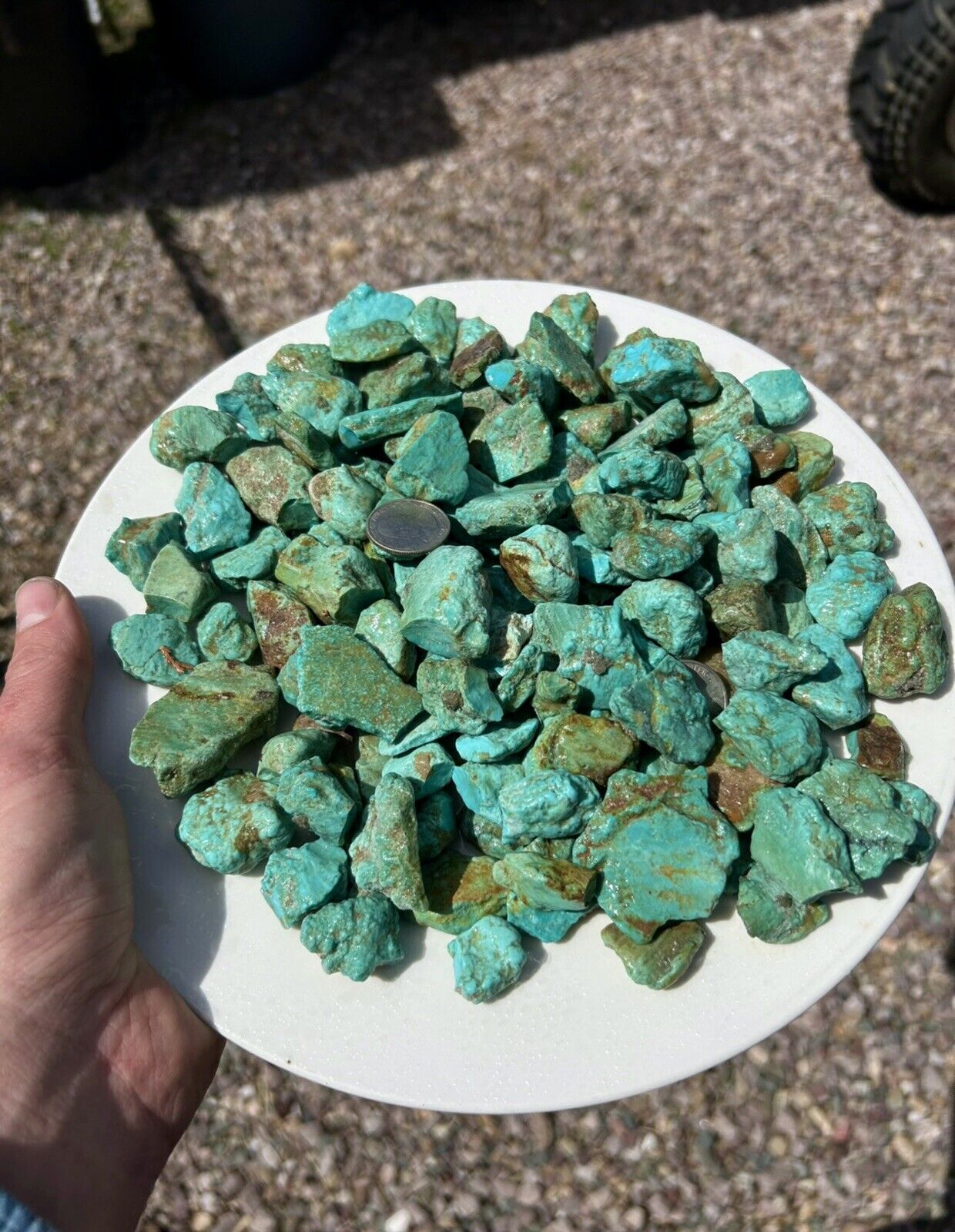 1/4 LB of Turquoise Mountain. 115 grams of Classic Light Blue Genuine Turquoise