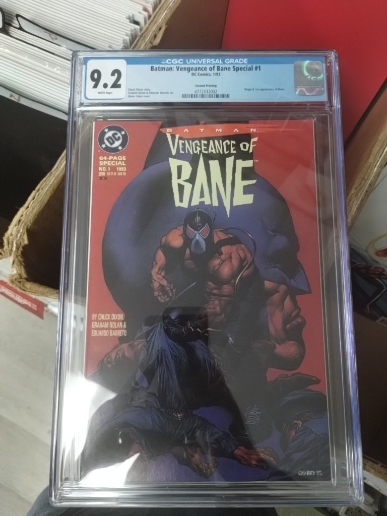 DC Batman Vengeance of Bane 1 1993 Second Printing CGC 9.2 White Pages