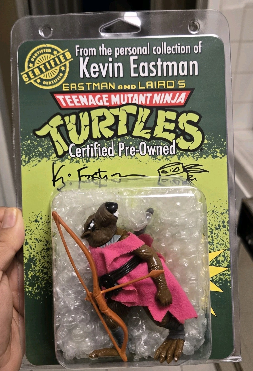 TMNT 1988 Splinter Action Figure Signed Kevin Eastman Personal Collection Turtle TMNT 1988 Splinter Action Figure Signed Kevin Eastman Personal Collection Turtle