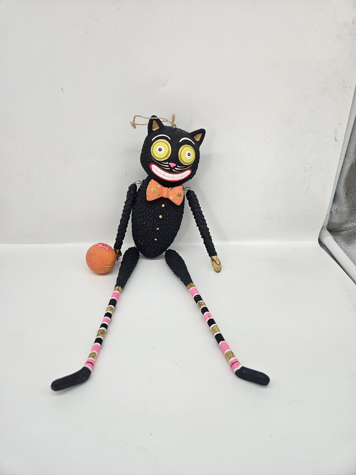 Very Rare 16” Twitchy the Cat Halloween Kooks Glitterville Studios articulated
