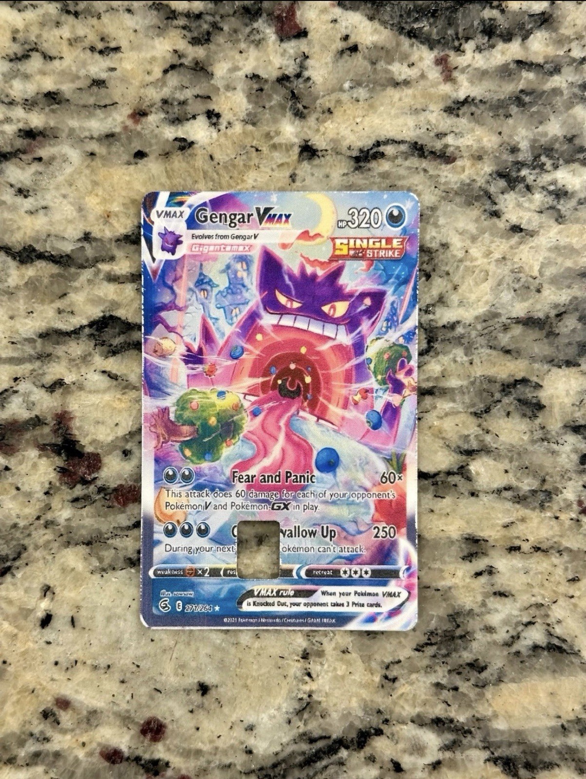 Gengar Vmax 271/264 Credit Card Sticker