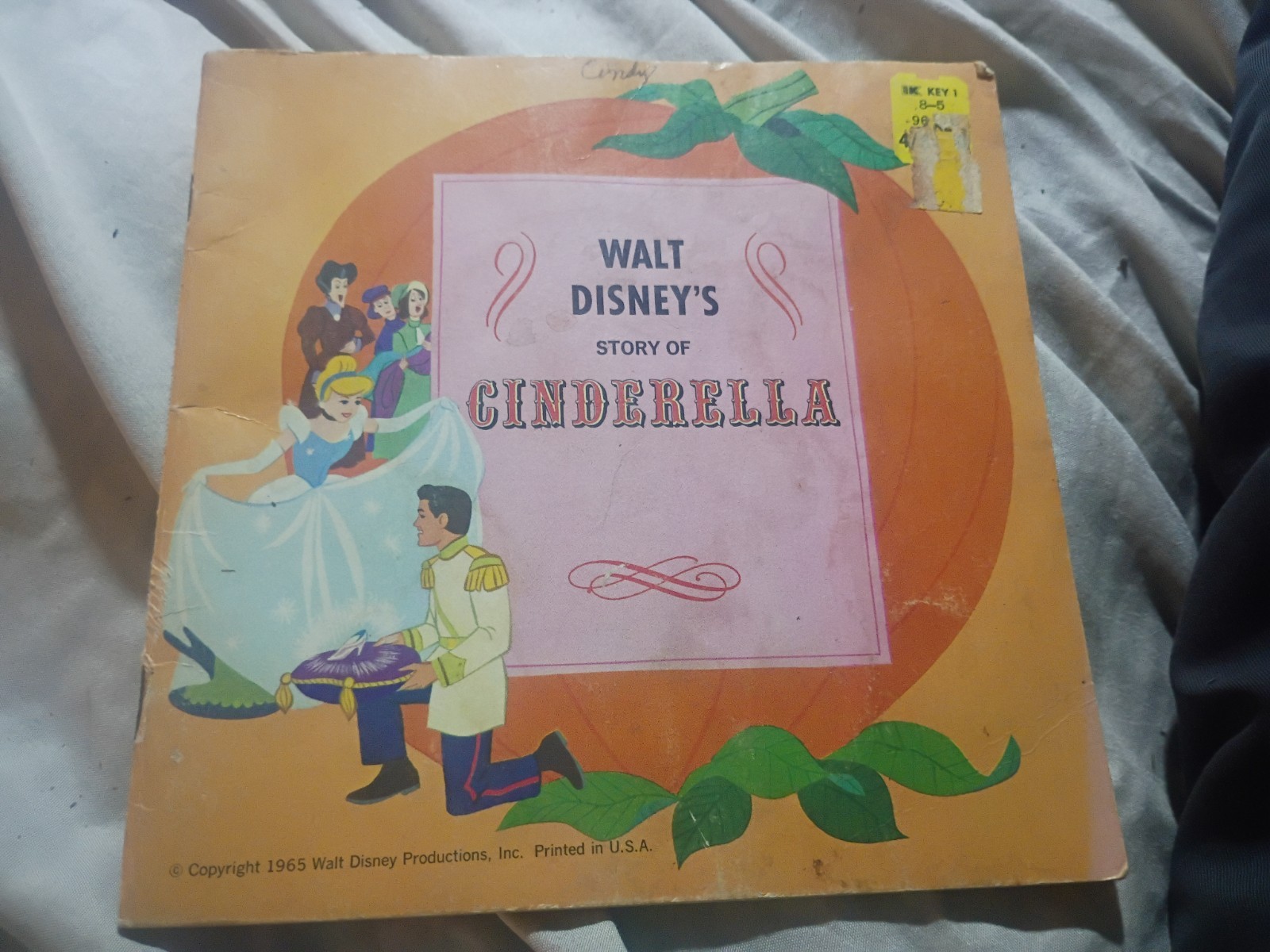 Disney Cinderella Golden Press 1965 Vintage Children\'s Story Book