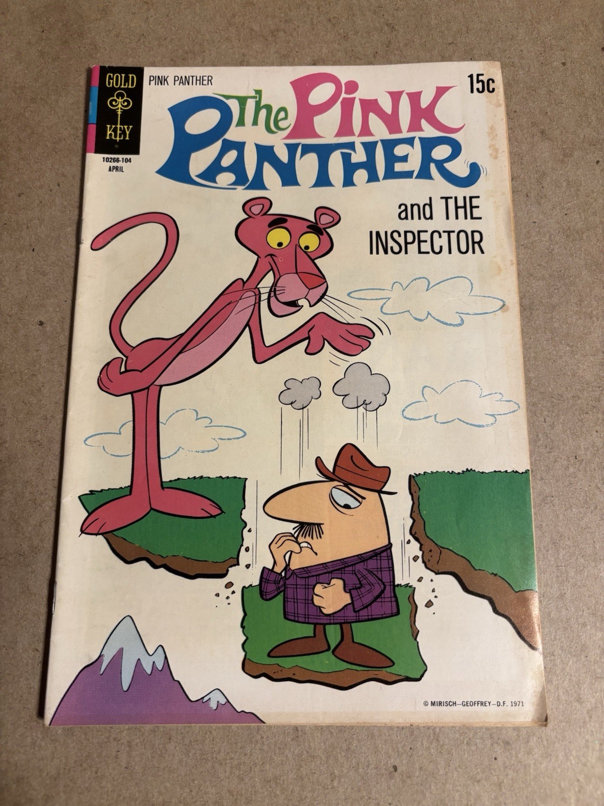 Pink Panther #1 1971 Gold Key 1st app Pink Panther See Pics Cover Spots