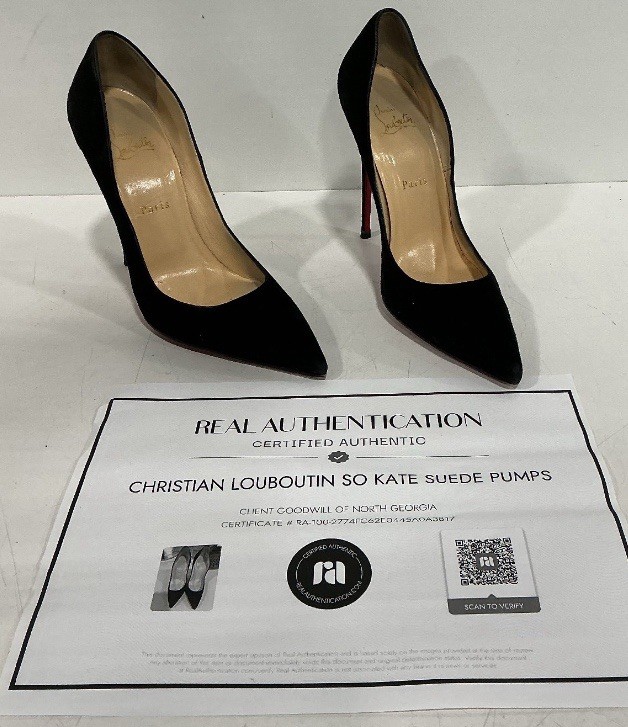Christian Louboutin So Kate Heels Black Suede Size 40 (8-8.5)