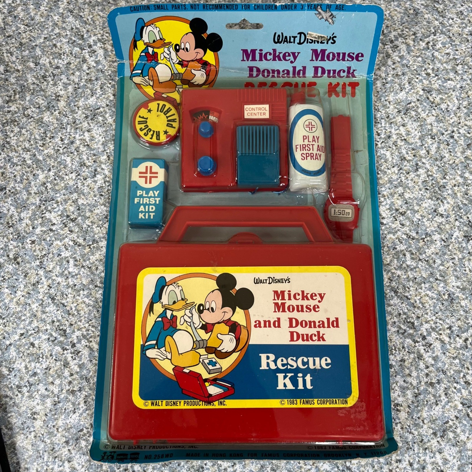 Vintage 1983 Disney Mickey Donald Duck Rescue Kit Famus 258WD Sealed NOS