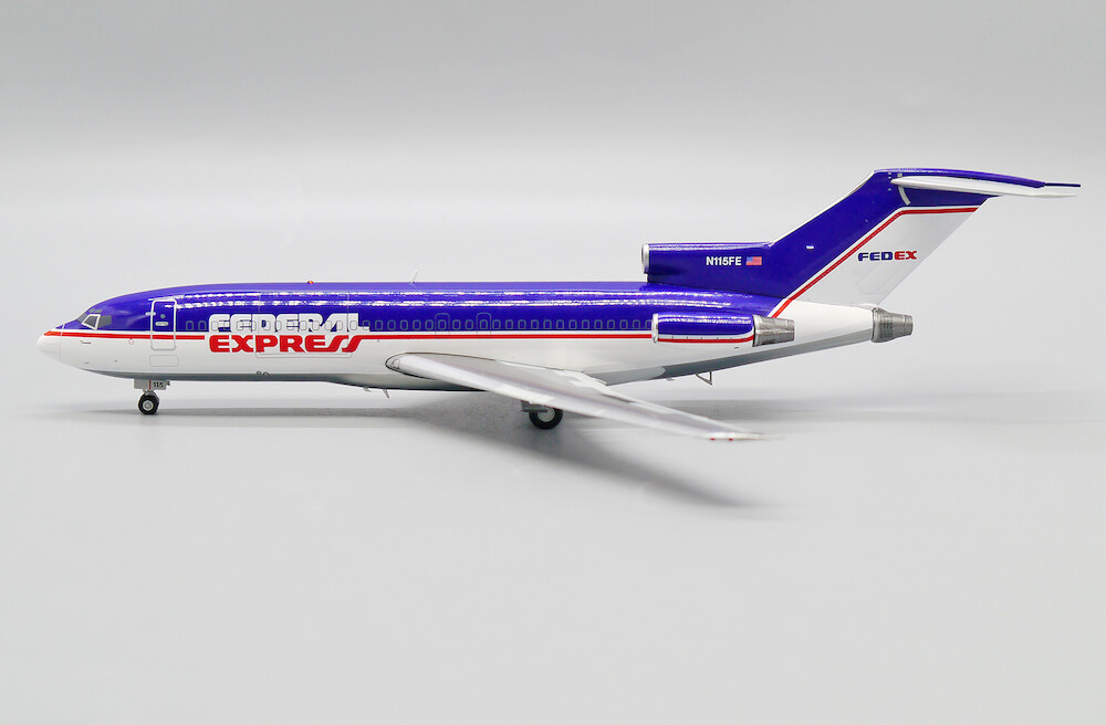 JC Wings XX20163 Federal Express Boeing 727-100 N115FE Diecast 1/200 Jet Model