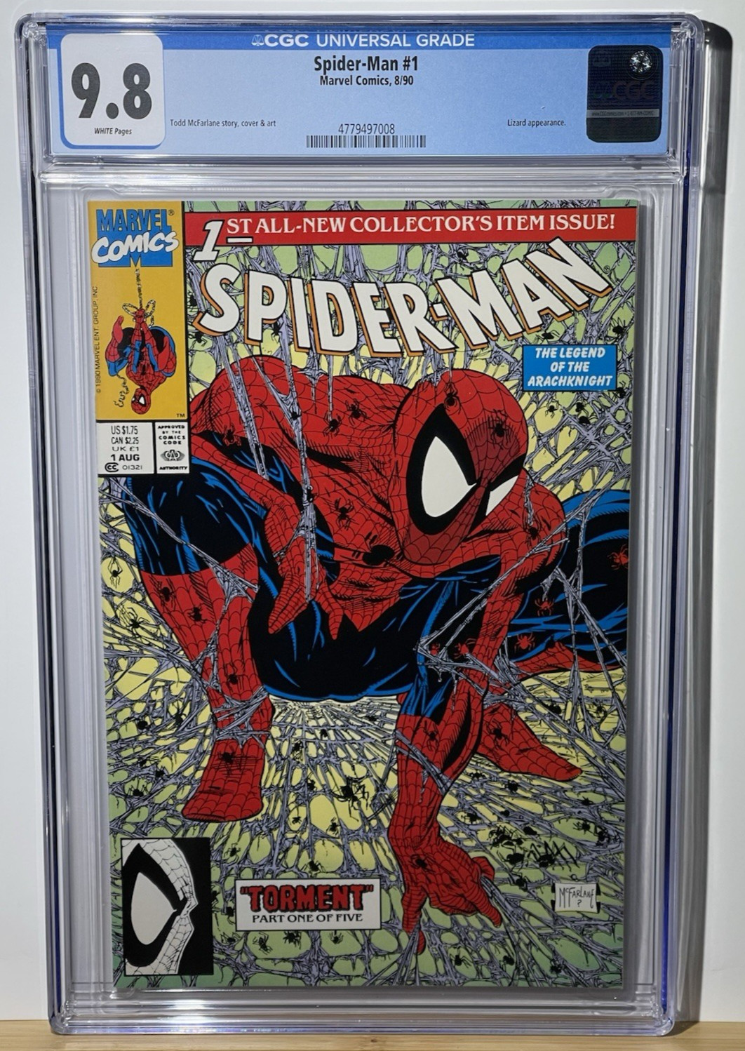 Spider-Man 1 1990 CGC 9.8 NM/M Iconic Todd McFarlane Cover