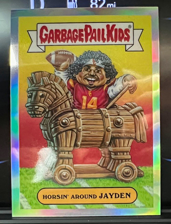 2026 Topps Garbage Pail Kids #NILG-JM Horsin\' Around Jayden (USC) SSP Case Hit
