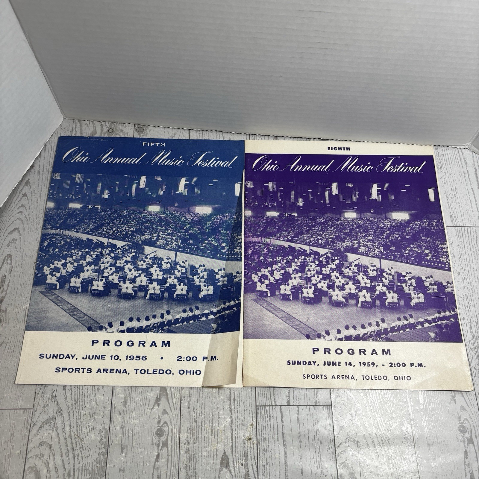 Vintage 1956 & 1959 Ohio Annual Music Festival Programs Toledo OH 