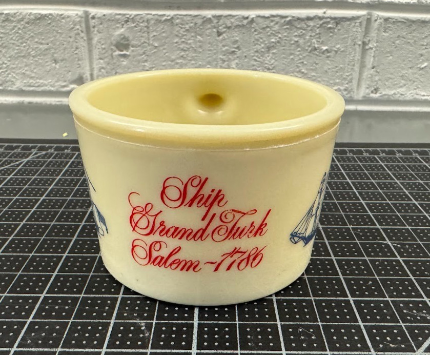 Vintage Old Spice Shaving Soap Mug - Ship Grand Turk Salem-1786