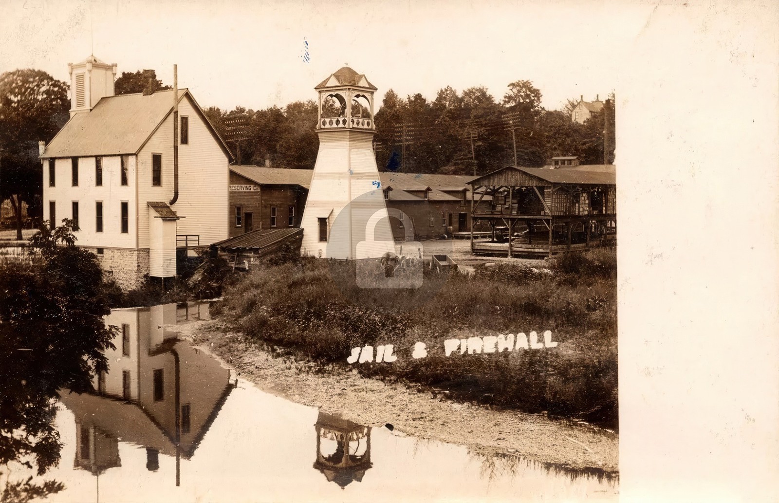 Silver Creek NY New York Jail & Fire Hall 1910s RPPC Photo Postcard COPY