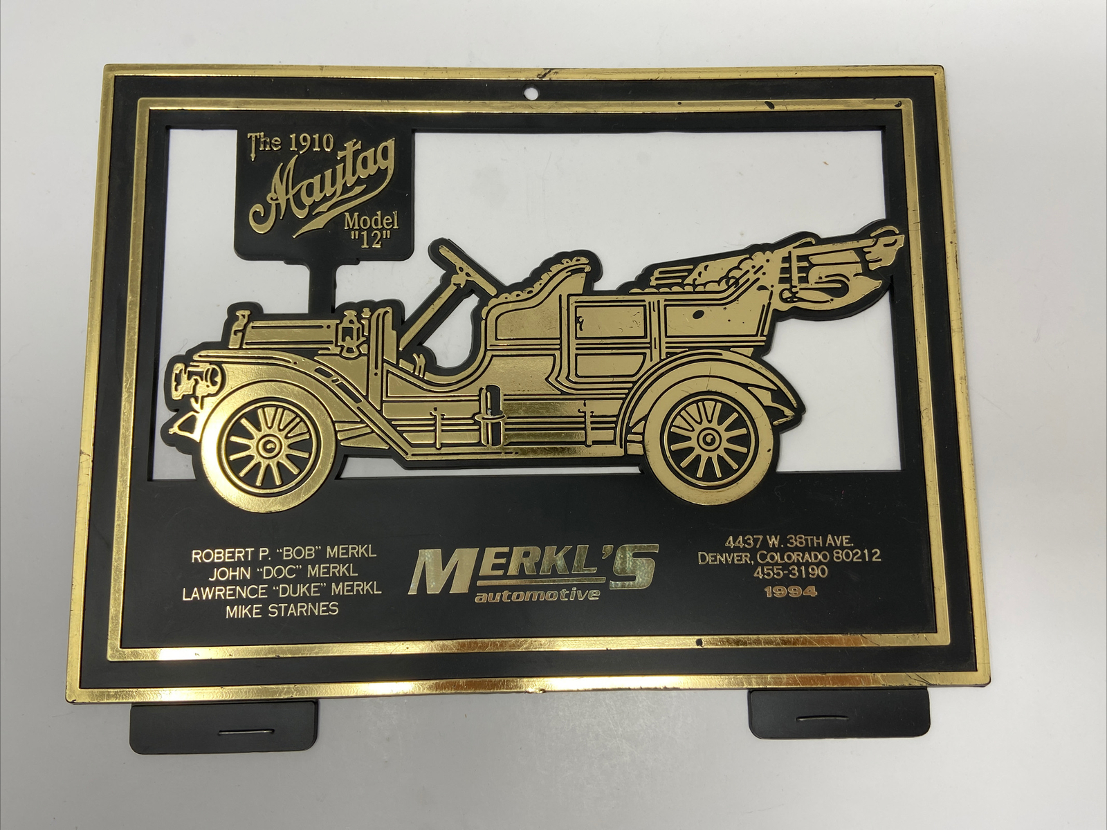 Vintage Advertising Plaque 1910 Maytag Model \