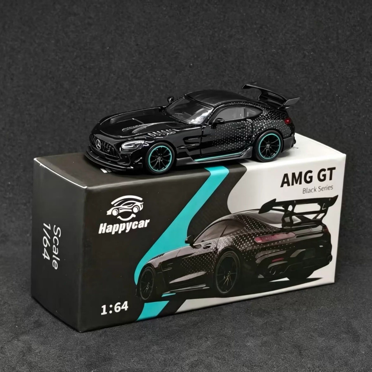 HappyCar HC 1:64 GT BlackSeries GT Black Diecast Model Car
