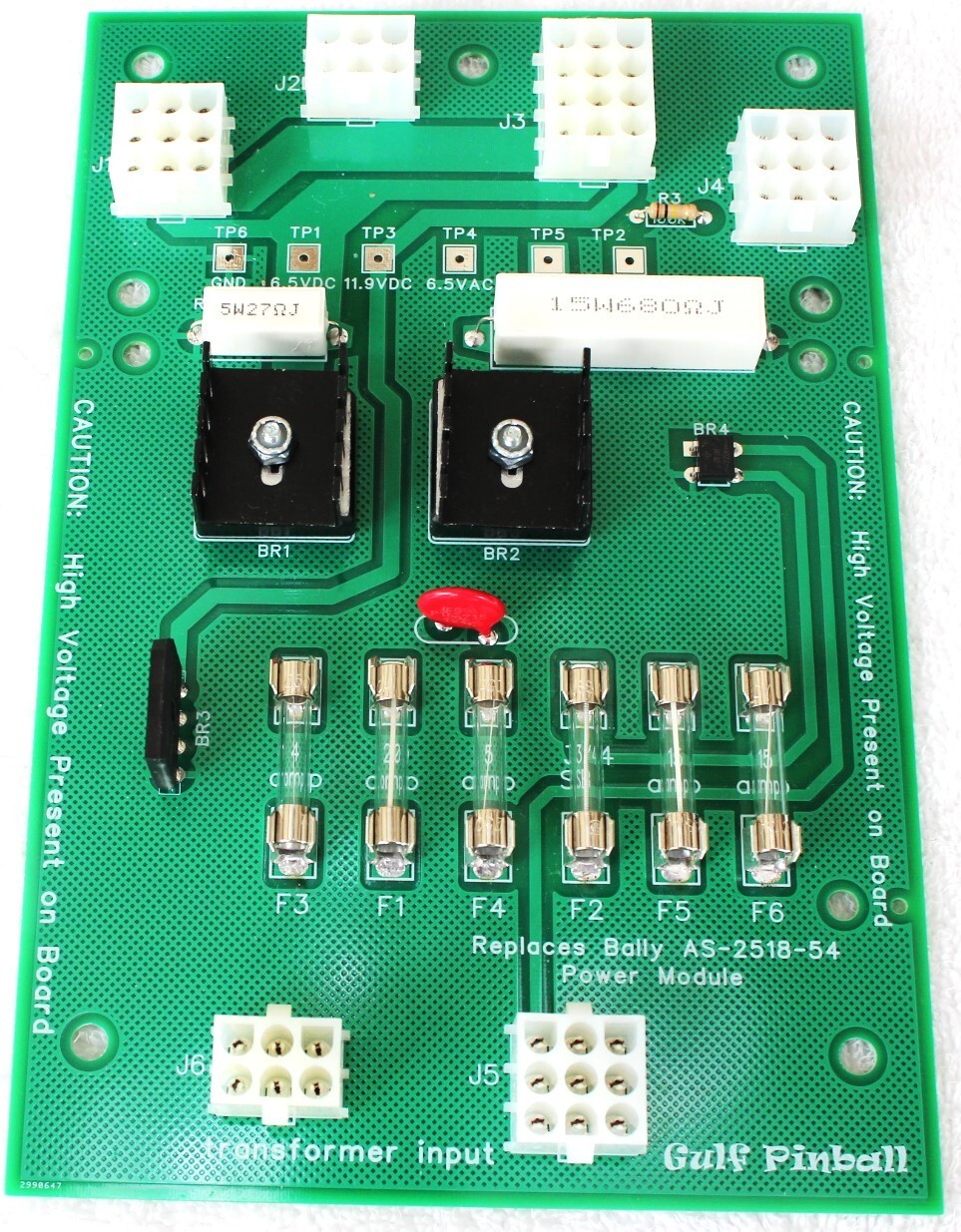New Power Supply Rectifier Board - Bally Part        AS-2518-54