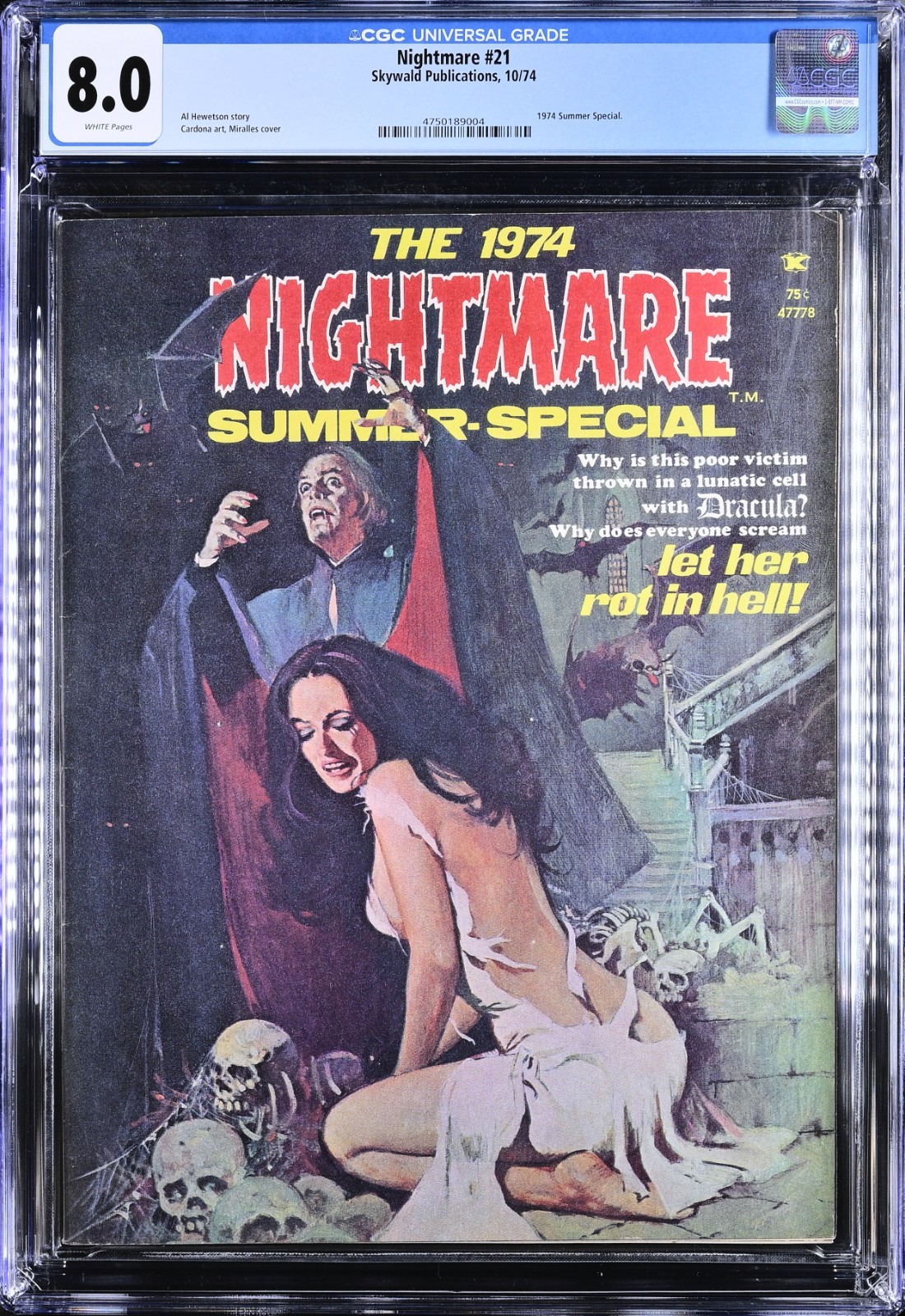 Nightmare #21 (Skywald October 1974) Summer Special, WHITE PAGES, CGC 8.0 Nightmare #21 (Skywald October 1974) Summer Special, WHITE PAGES, CGC 8.0