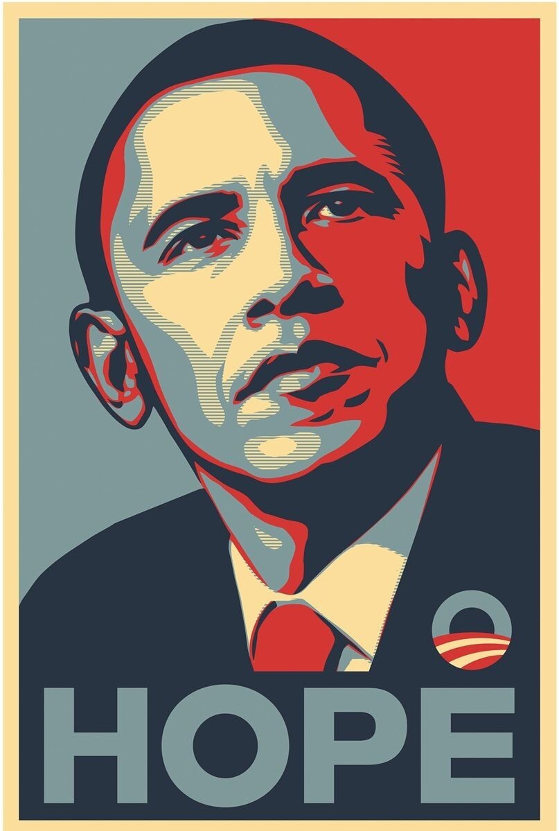 Barack Obama 2008 HOPE Replica Campaign Bumper Sticker Barack Obama 2008 HOPE Replica Campaign Bumper Sticker