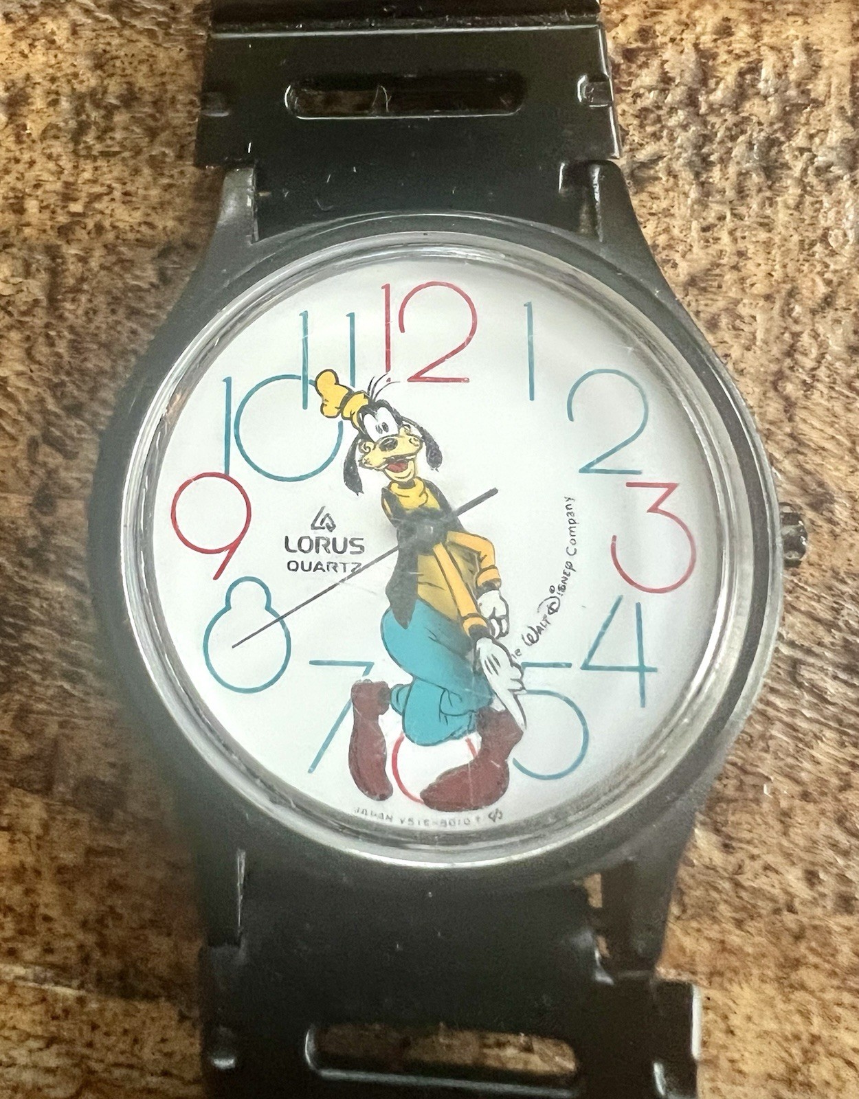 Vintage Lorus Disney Goofy Watch V515-3000 Japan Movt Original Tin 1989